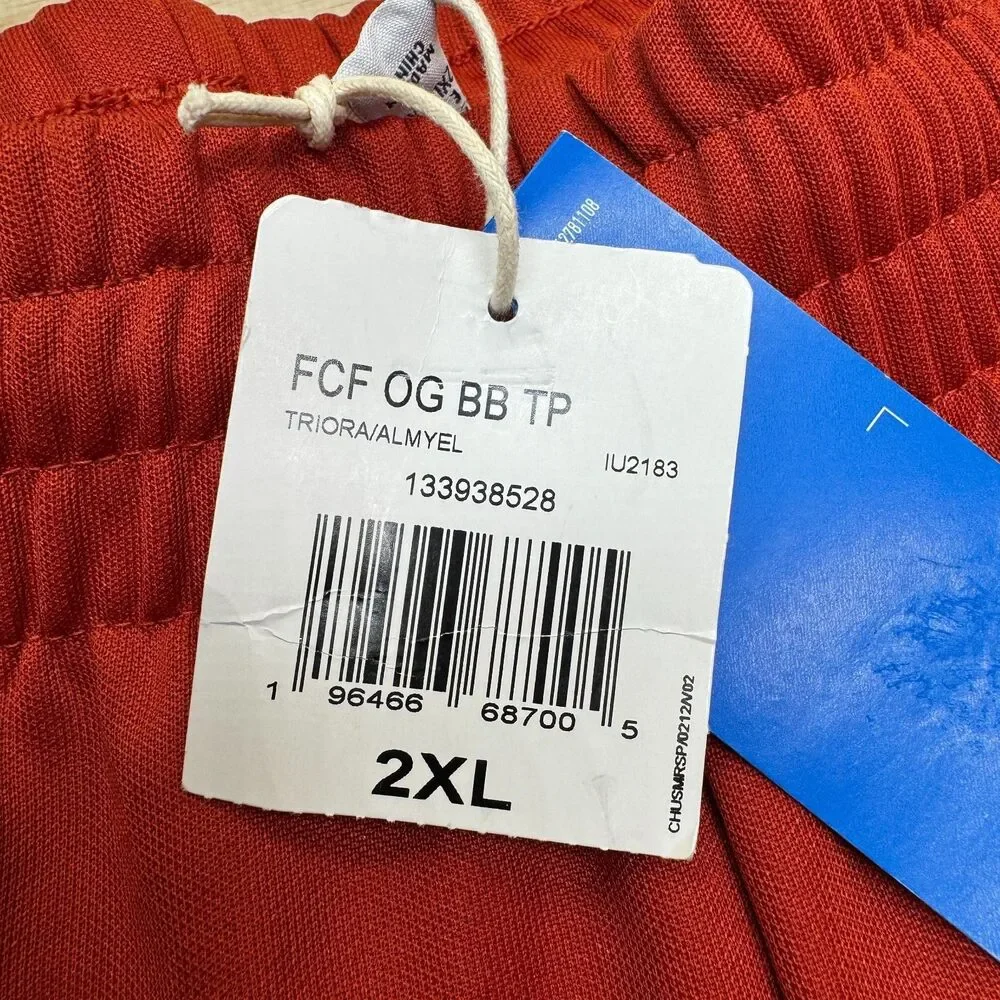 NEW Colombia adidas Beckenbauer Track Pants Tribe Orange Red Almost Yellow 2XL